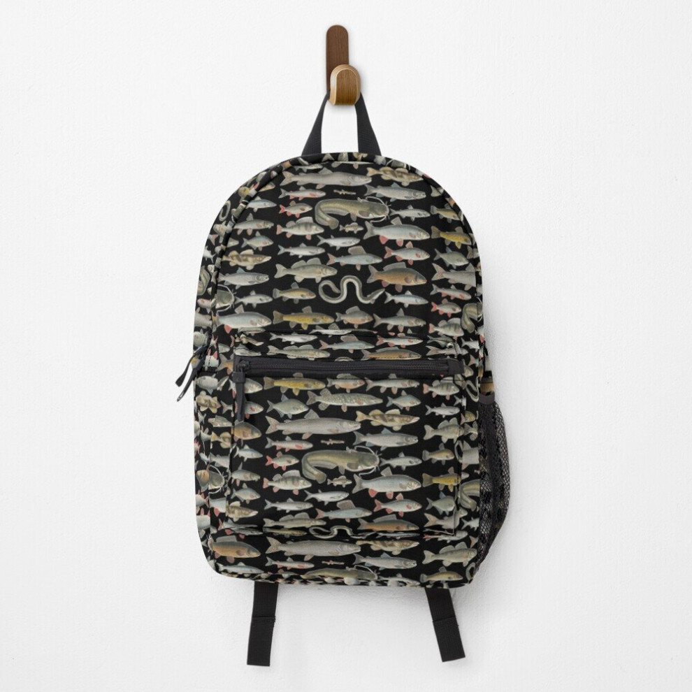 Famgem Backpack Freshwater Fish River Fish Lake Fish Angler Fisherman School Bag Travel 15"