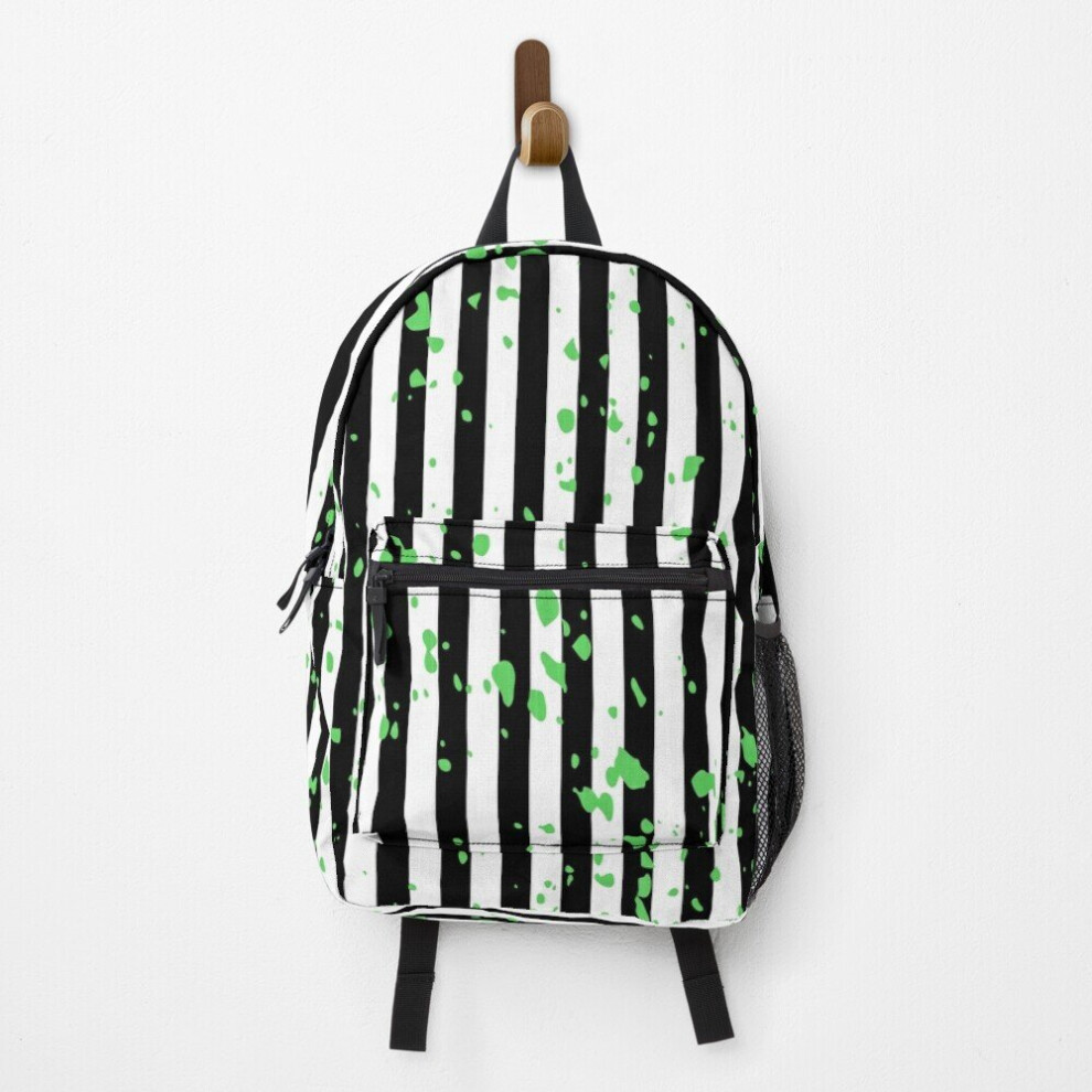 Famgem Beetlejuice Aesthetic Backpack - 15-Inch Laptop Travel Bag, Durable Polyester, Unique Graphic Design