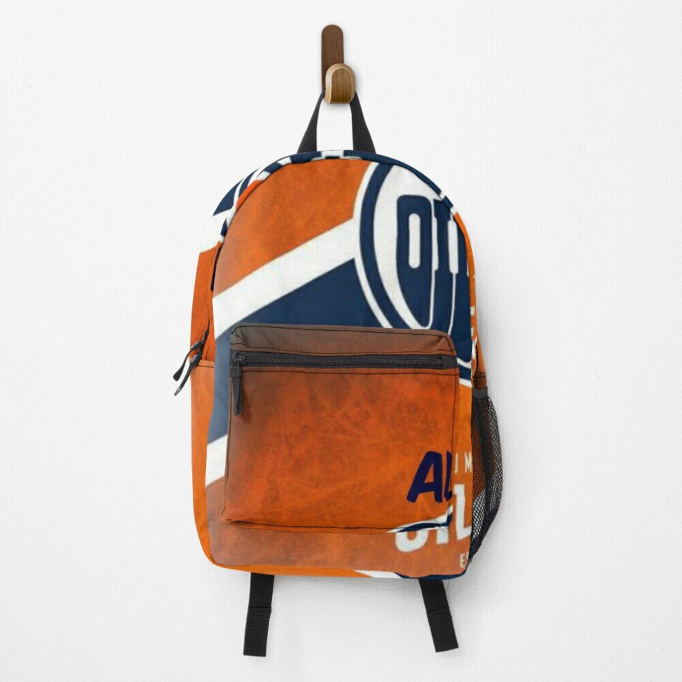Famgem Backpack Oilers Hockey Team School Bag Travel 15"
