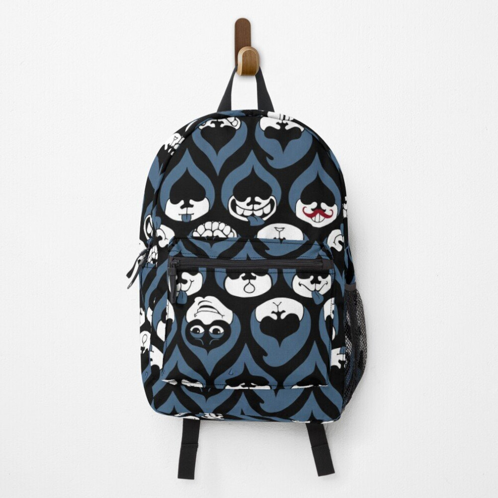 Famgem Backpack Deltarune - Lancer Face Drop Pattern School Bag Travel 15"