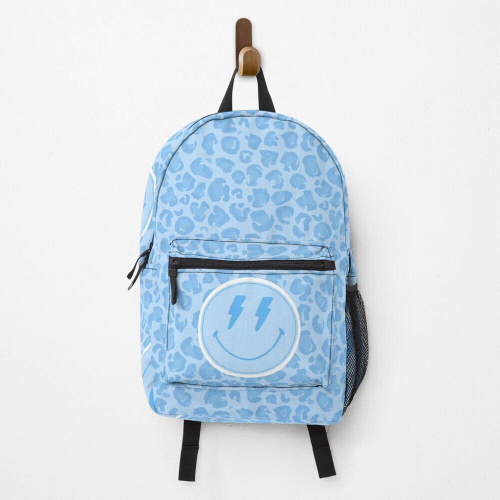 Famgem Backpack Preppy School Supplies, Preppy, Preppy, Aesthetic, Smile Face, Happy Face, Preppy Aesthetic School Bag Travel 15" Blue