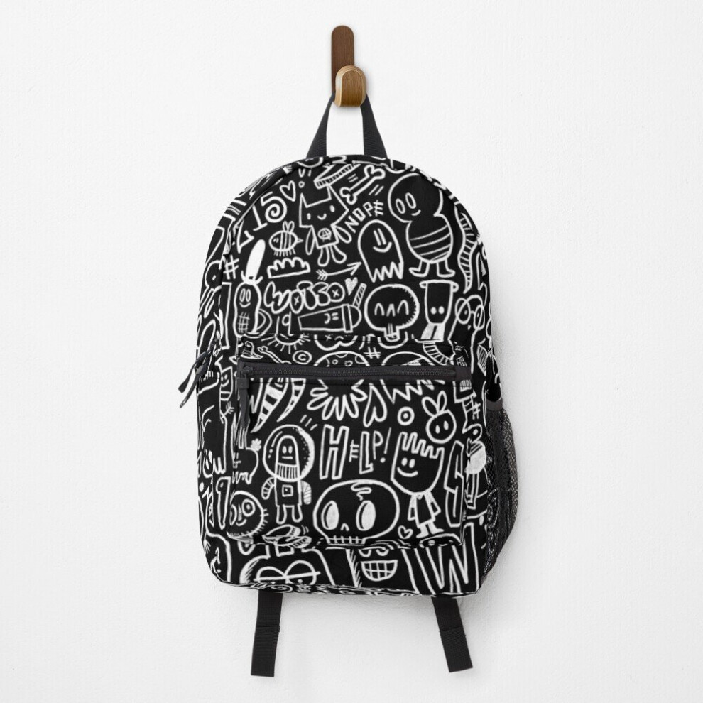 Famgem Backpack Chalk Doodles School Bag Travel 15"