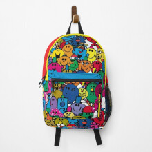 Backpack Mr Men Pattern School Bag Travel 15"