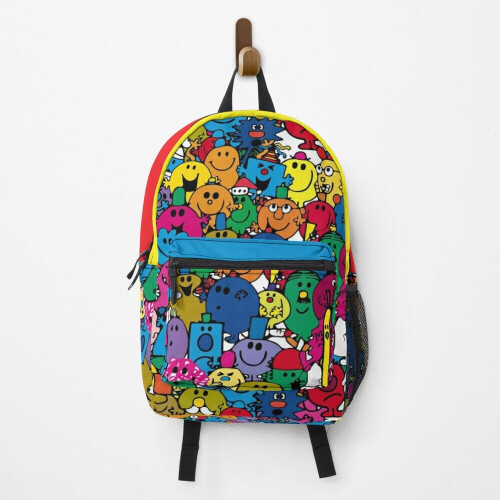 Backpack Mr Men Pattern School Bag Travel 15"