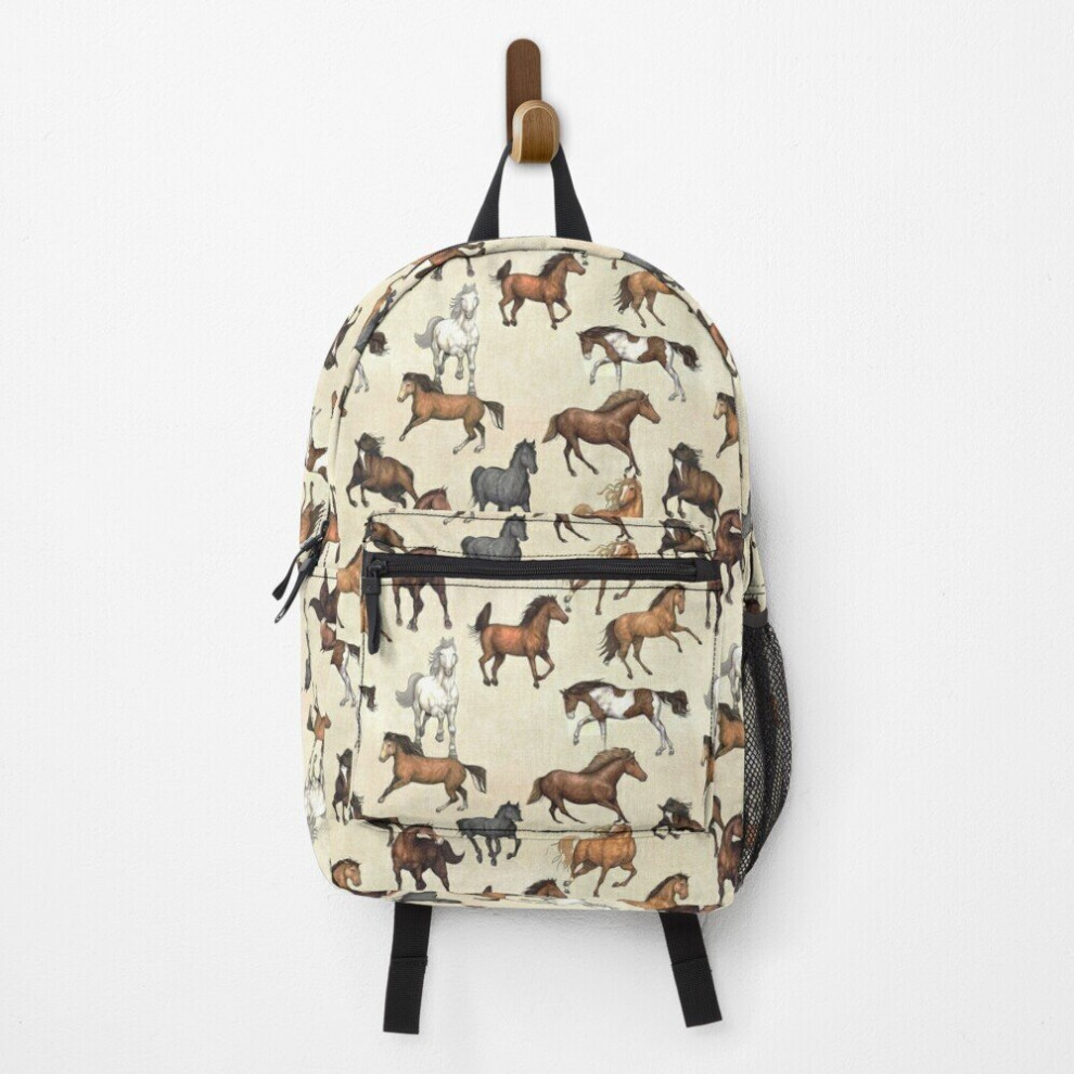Famgem Backpack Sunset Horse Pattern School Bag Travel 15"