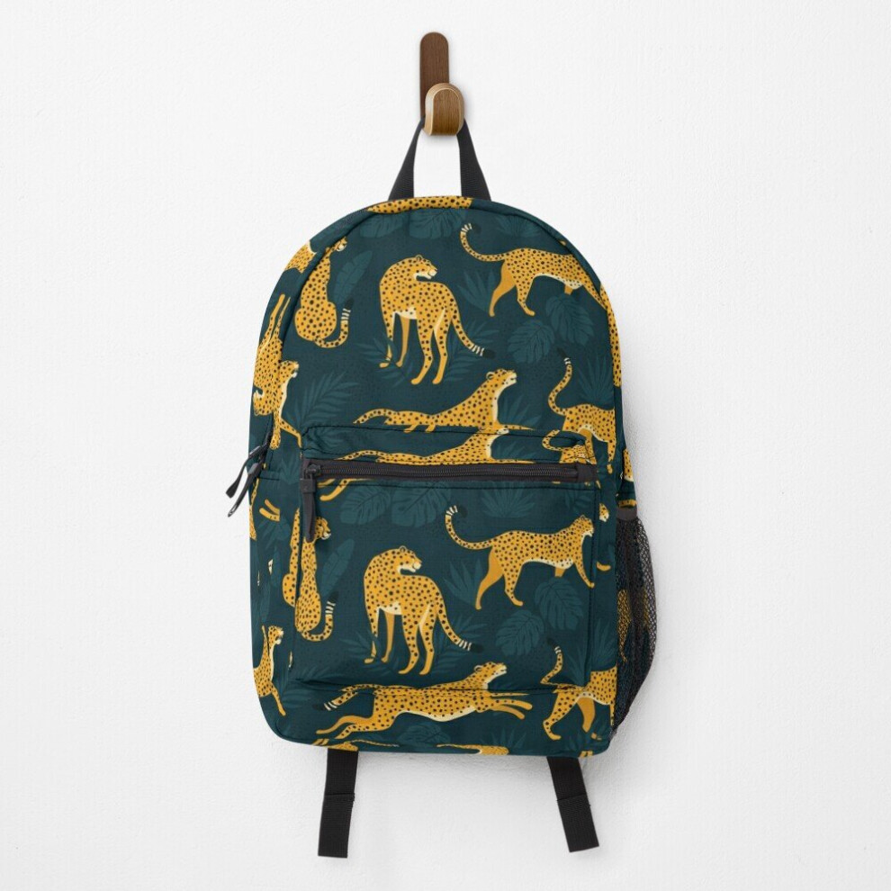 Famgem Backpack Night Cheetah Pattern School Bag Travel 15"