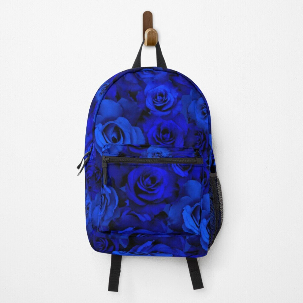 Backpack Blue Roses School Bag Travel 15