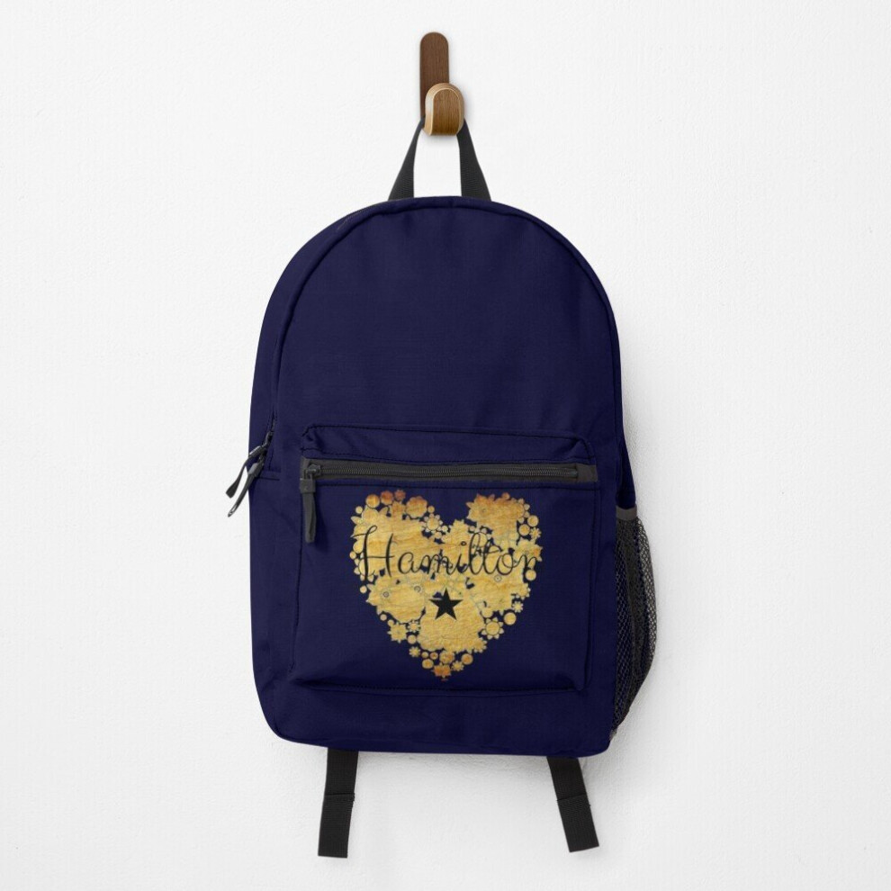 Famgem Backpack I Love Hamilton Heart Gift Merchandise For Fans School Bag Travel 15"