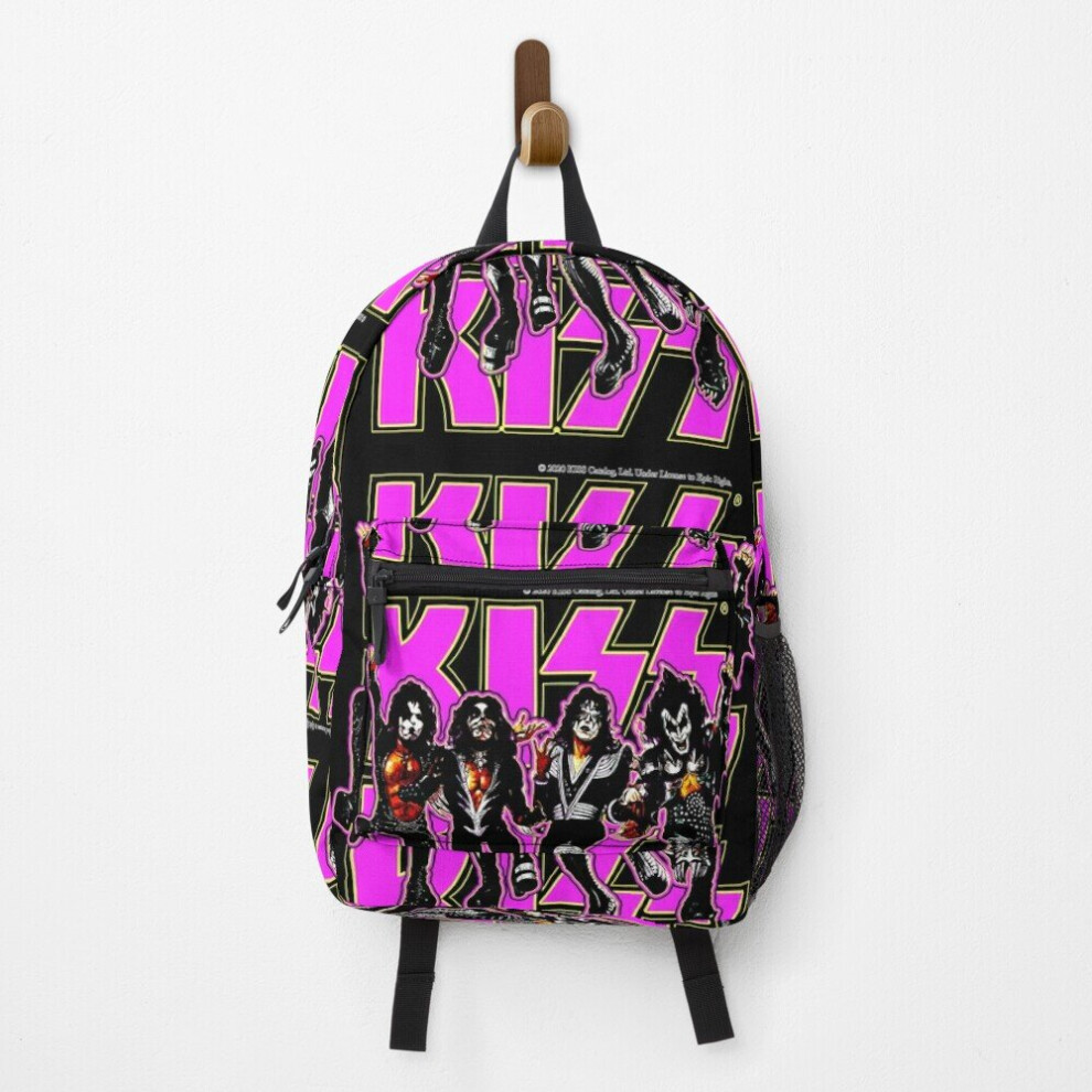 Backpack Classic Rock Vintage Kiss Destroyer Purple School Bag Travel 15"