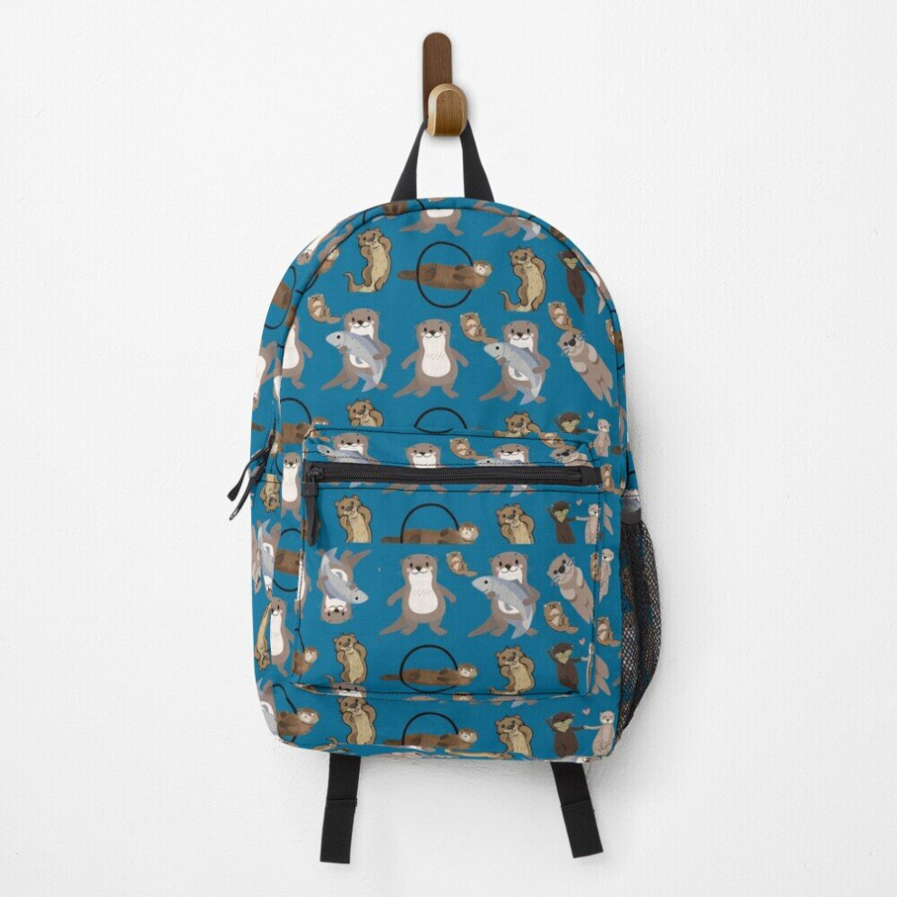 Backpack sea otters pattern-Sea otters lovers School Bag Travel 15"