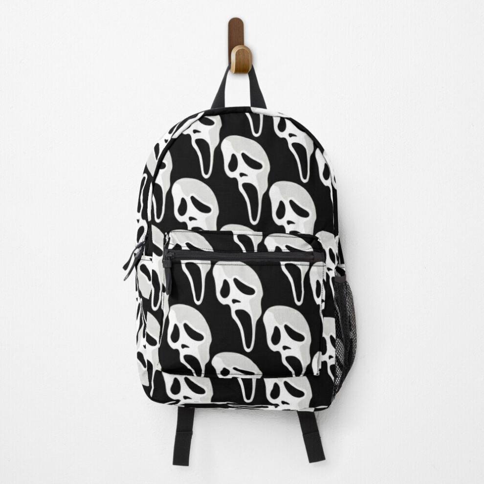 Famgem Backpack Ghostface Scream 15In School & Travel Bag - Durable Polyester, Padded Straps, Multi-Compartment