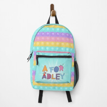 Popit Silicone Backpack for A For Adley Girls - 15-Inch Blue School Bag, Travel Backpack, Unique Famgem Design