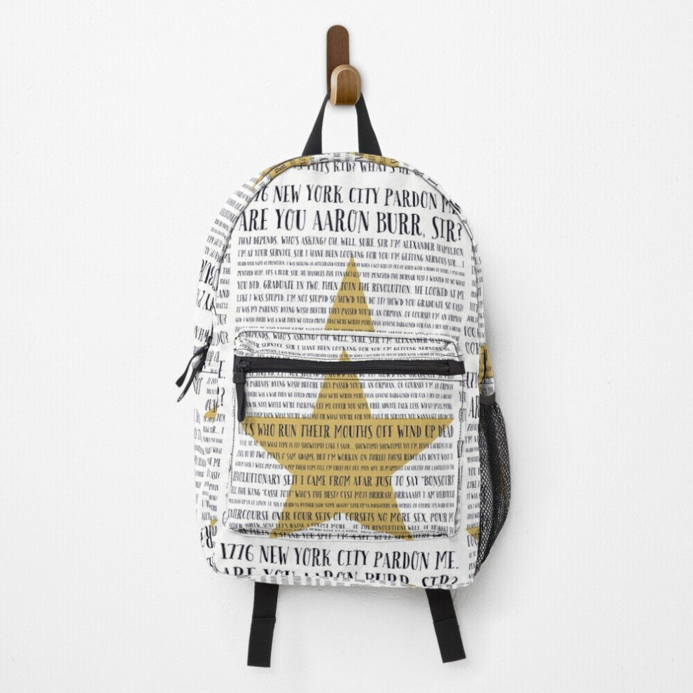 Backpack Aaron Burr Sir Alexander Hamilton The Musical School Bag Travel 15
