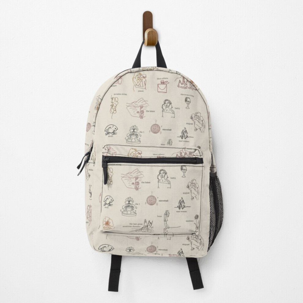 Backpack Taylor Swift Folklore Album Collection (Line art) School Bag Travel 15"