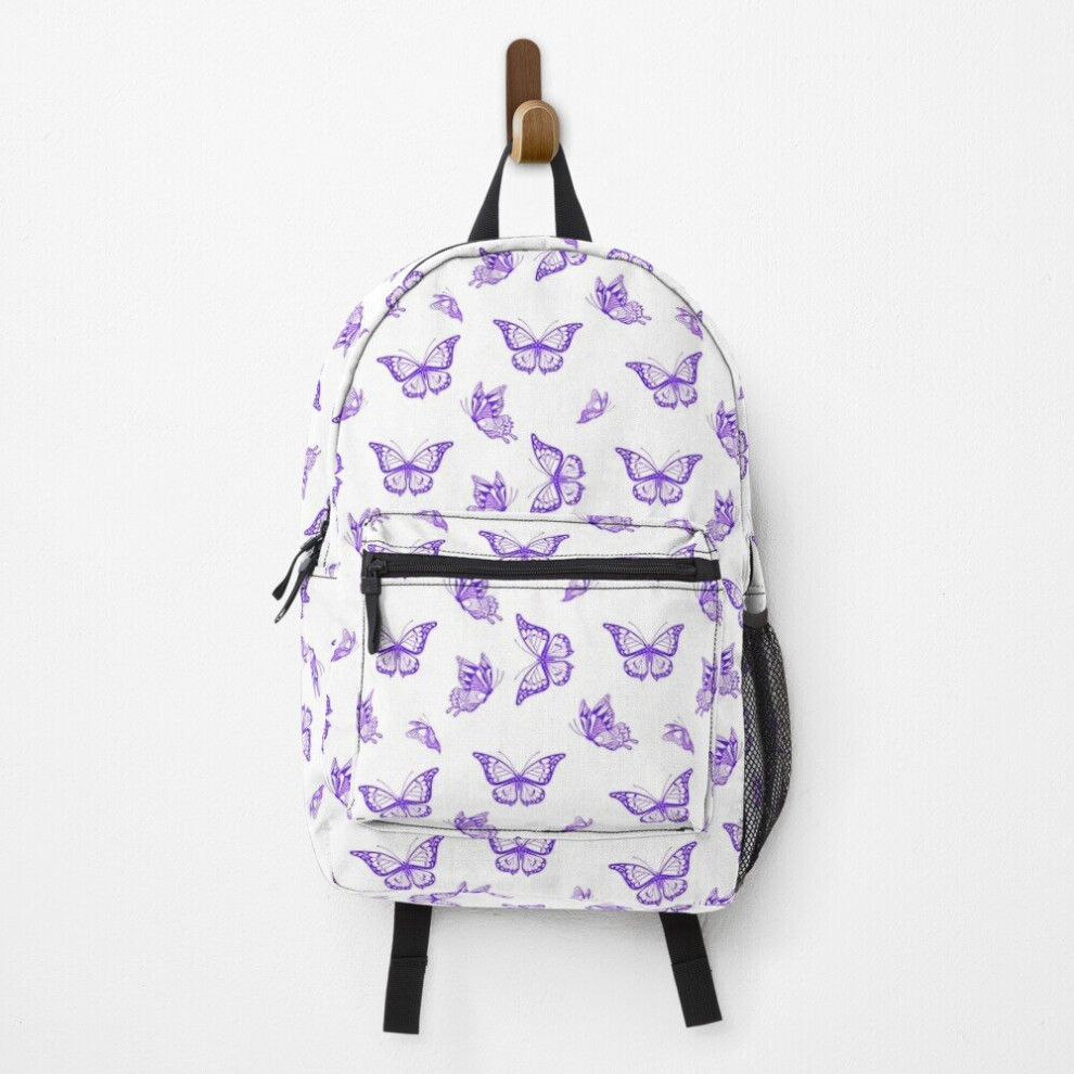 Famgem Backpack The Butterfly School Bag Travel 15" Purple