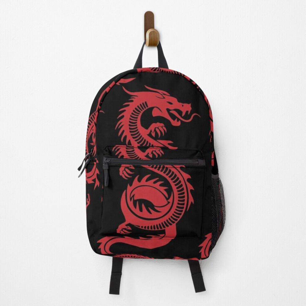 Backpack Red Dragon long School Bag Travel 15"