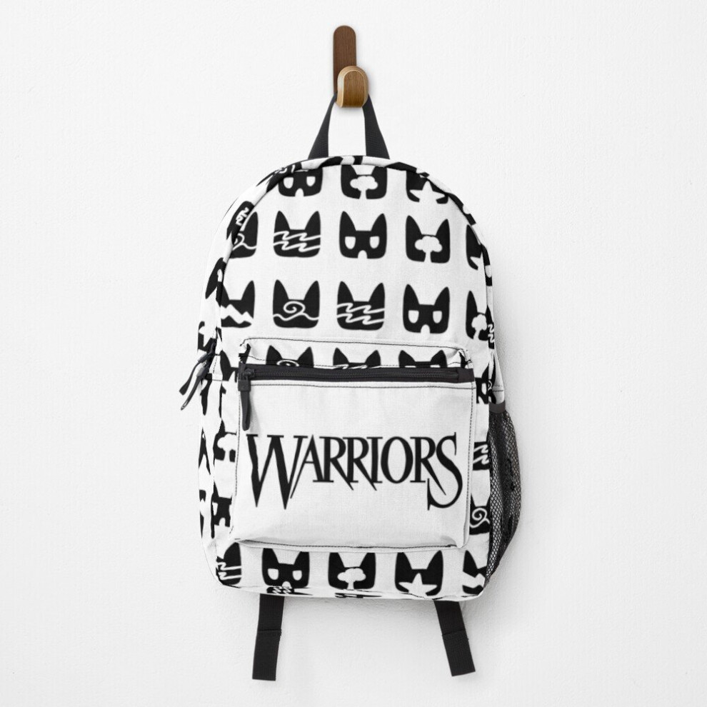 Famgem Backpack Warrior Cats Pattern (White And Black) School Bag Travel 15" White,Black