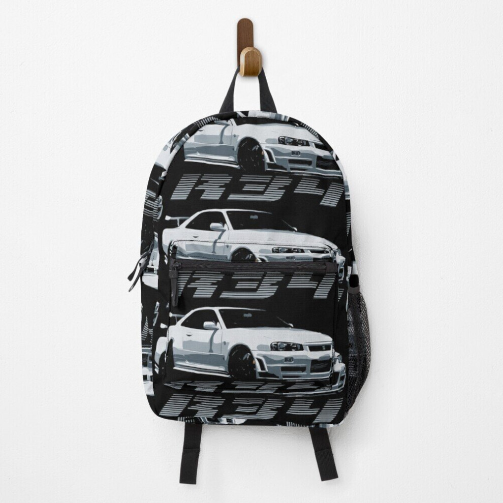 Famgem Skyline R34 Gtr Backpack - 15In Laptop, School & Travel Bag | Lightweight Durable Polyester, Unique Designer Graphic By