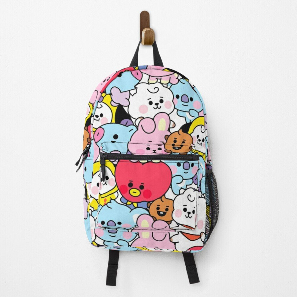 Famgem Backpack Baby Bt21 Pattern School Bag Travel 15"