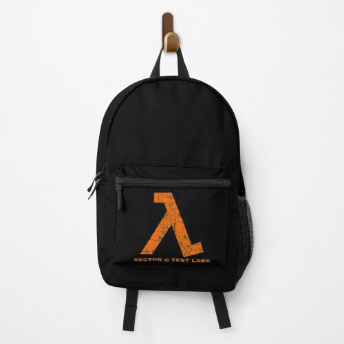 Backpack Lambda Orange Grunge School Bag Travel 15"