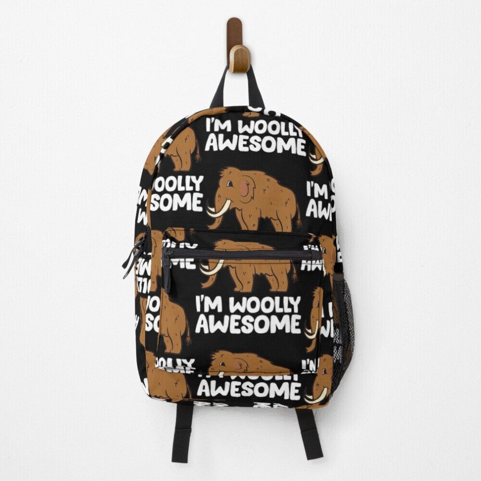 Backpack I'm Woolly Awesome Cute Boys Girls Kids Woolly Mammoth School Bag Travel 15"