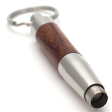 New 1pcs Stainless Steel & Wood Cigar Punch cigar cutter keychain