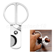 1Pc Portable Stainless Steel Pocket Cigar Cutter Double Blade Cigarette Cutting Smoking Accessories High Quality