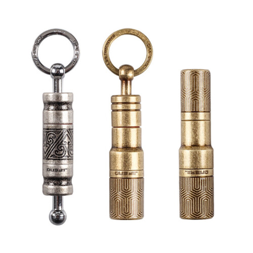 New Cigar Punch vintage bronze cigar cutter two size cigar drill hole function portable double head sharp blade Brass 2