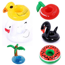 Little Yellow Duck Inflatable Drink Holders Cute Kids Cartoon Toy Water Cup Mat 2021 Summer Party Swimming Pool Float Coasters