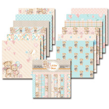 Little bear Scrapbooking paper pack of 24 sheets handmade craft paper craft Background pad 802