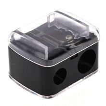 Fashion 2 Holes Precision Cosmetic Pencil Sharpener For Eyebrow Lip Liner Eyeliner Pencil School Office Supply Gift