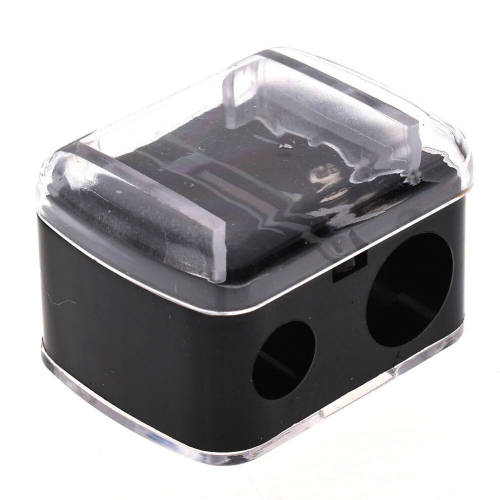 Wejoy Fashion 2 Holes Precision Cosmetic Pencil Sharpener For Eyebrow Lip Liner Eyeliner Pencil School Office Supply Gift