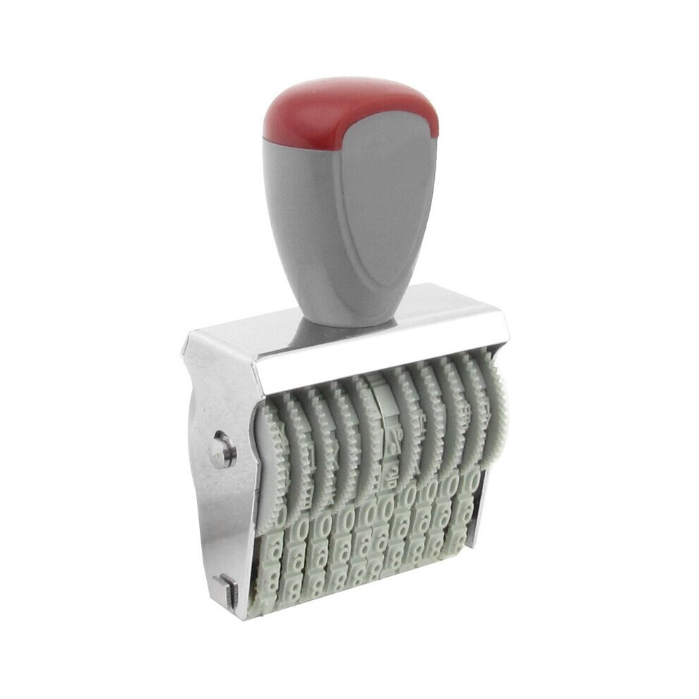 Office 10 Band 5mm x 3mm Rubber 0-9 Numbers Numbering Stamp Gray Red-image-OPC-PBMMSMC-NEW