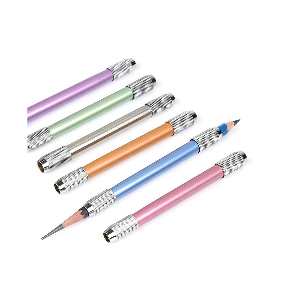 Metal Double Head Color Pencil Extender Adjustable Holder Sketch School Office Painting Art Supplies Writing Tool-image-OPC-PBMMSGS-NEW