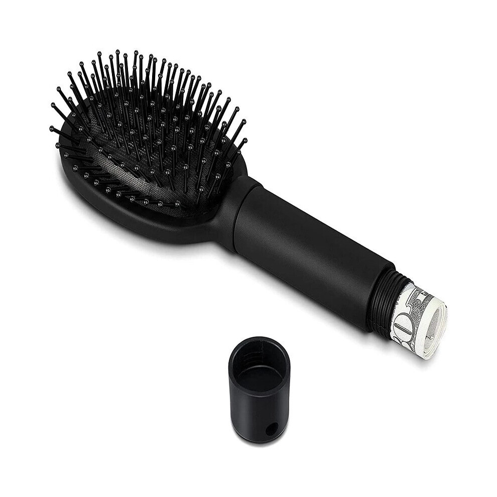 Wejoy Unisex Black Diversion Safe Hair Brush To Hide Money Cash Jewelry Safe Stash Secret Container Hair Comb Safe Box Hiding Diamond Key Storage