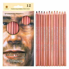 12 Colors Soft Pastel Pencil Skin Reds Penis for Artist Drawing Drawing Lapice School Color Pencil for Artistic Drawing Items