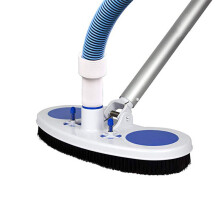 Swimming Pool Suction Vacuum Head Brush Cleaner Hard Curved Cleaning Tools Wall & Floor Brush Bristles Cleaner Broom