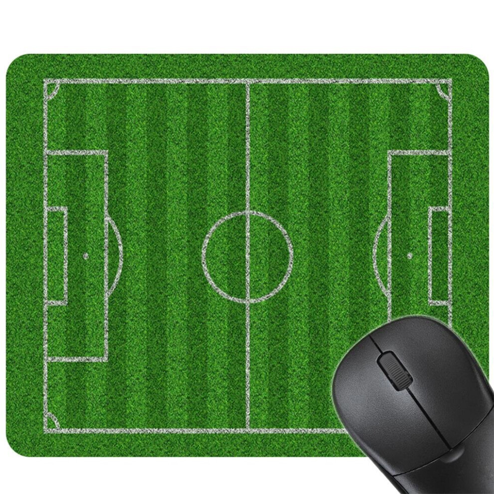 24X20cm Soccer Field Gaming Mouse Pad Mat Men Boys Football Theme Mousepad Soft Rubber Home Office Universal Mice Mouse Pad 5063131967166