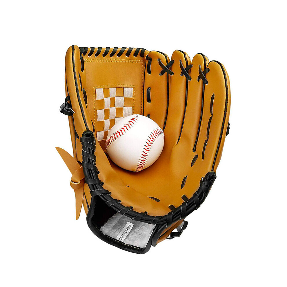 Left Hand Baseball Glove With Baseball Ball High Quality Leather Baseball Set For Match Training Kids Women Man Outdoor Sports E