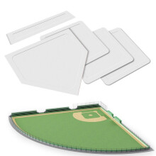 Baseball & Softball 5 Piece Base Set Rubber Field Bases For Kids & Adults Practice Team Game Kickball Backyard And School
