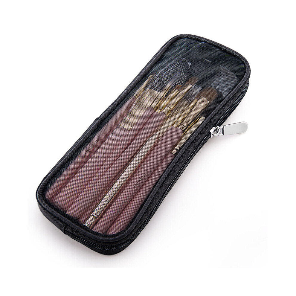 Wejoy Makeup Brush Travel Case Cosmetic Toiletry Bag Organizer For Men Women Beauty Tools Mesh Dopp Kit Pouch Wash Storage Accessories