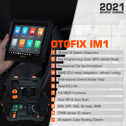 OTOFIX IM1 Automotive Key Fob Programming Tool Car Diagnostic Scanner with IMMO Function Same Function as Autel Scanner IM508 2