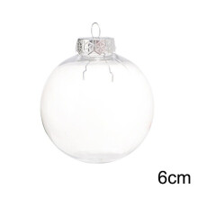 ( 6cm, 10PCS) 6/8/10cm Clear Plastic Ball Baubles Sphere Fillable Christmas Tree Hanging Decor