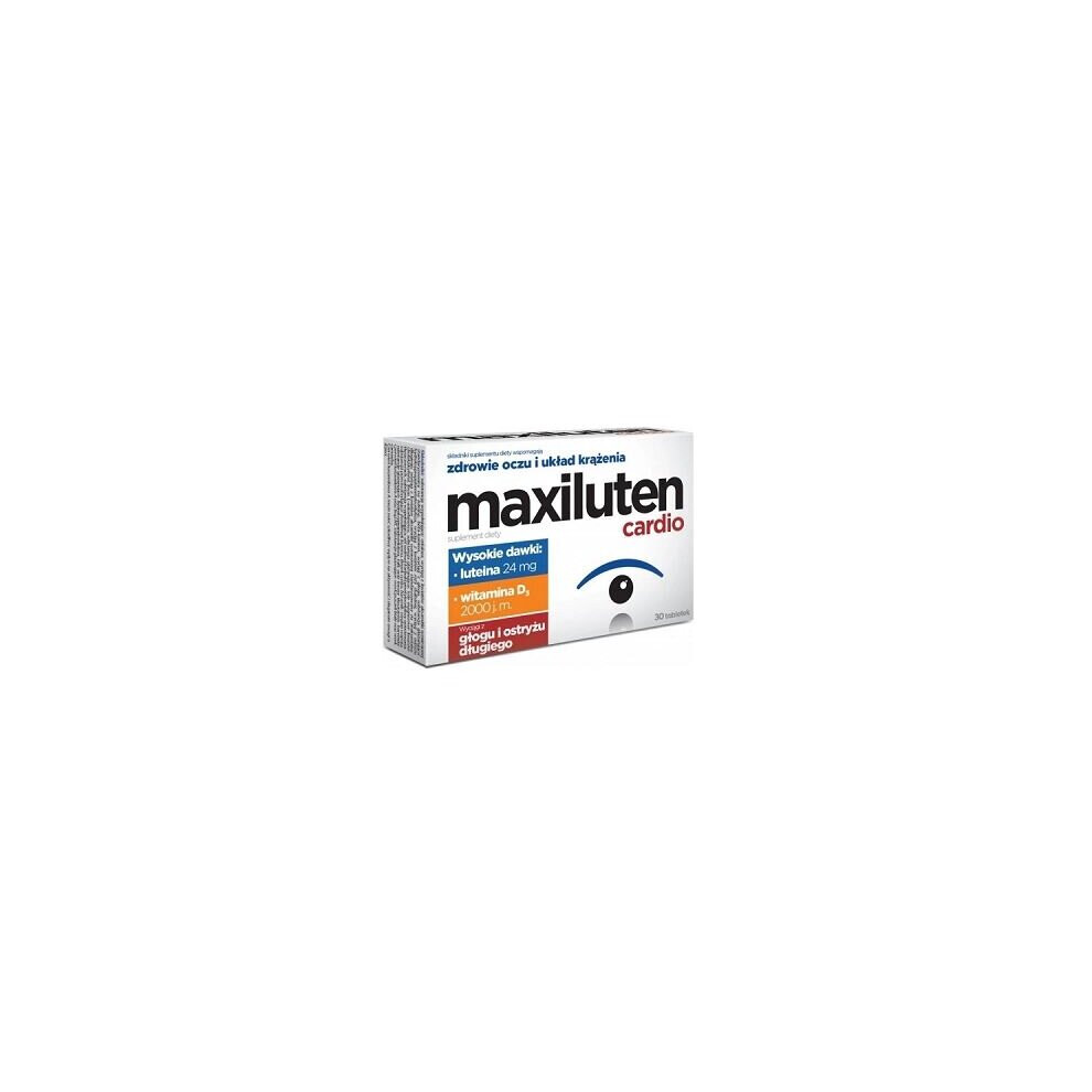 Maxiluten Cardio 30 tab Luteina, Witamina D eye and health support supplement