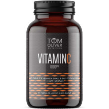 Tom Oliver Vitamin C Capsules | Immune Support & Antioxidant Health Supplement - 60's