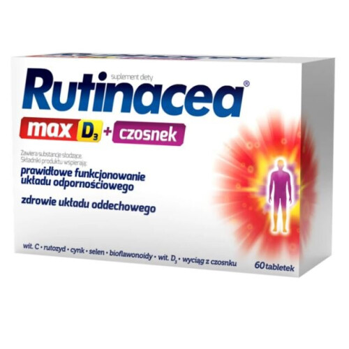 Rutinacea Max D3 + Czosnek 60 tab supplement support daily