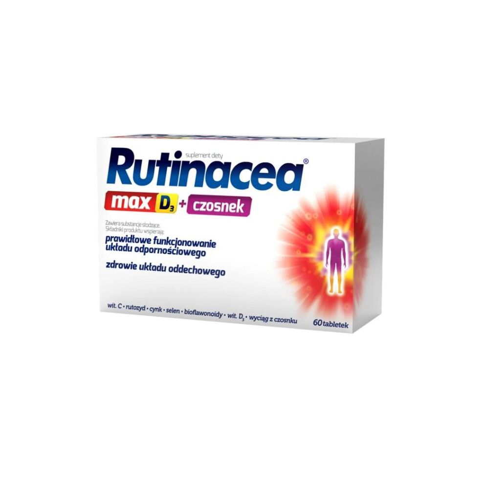 Rutinacea Max D3 + Czosnek 60 tab supplement support daily