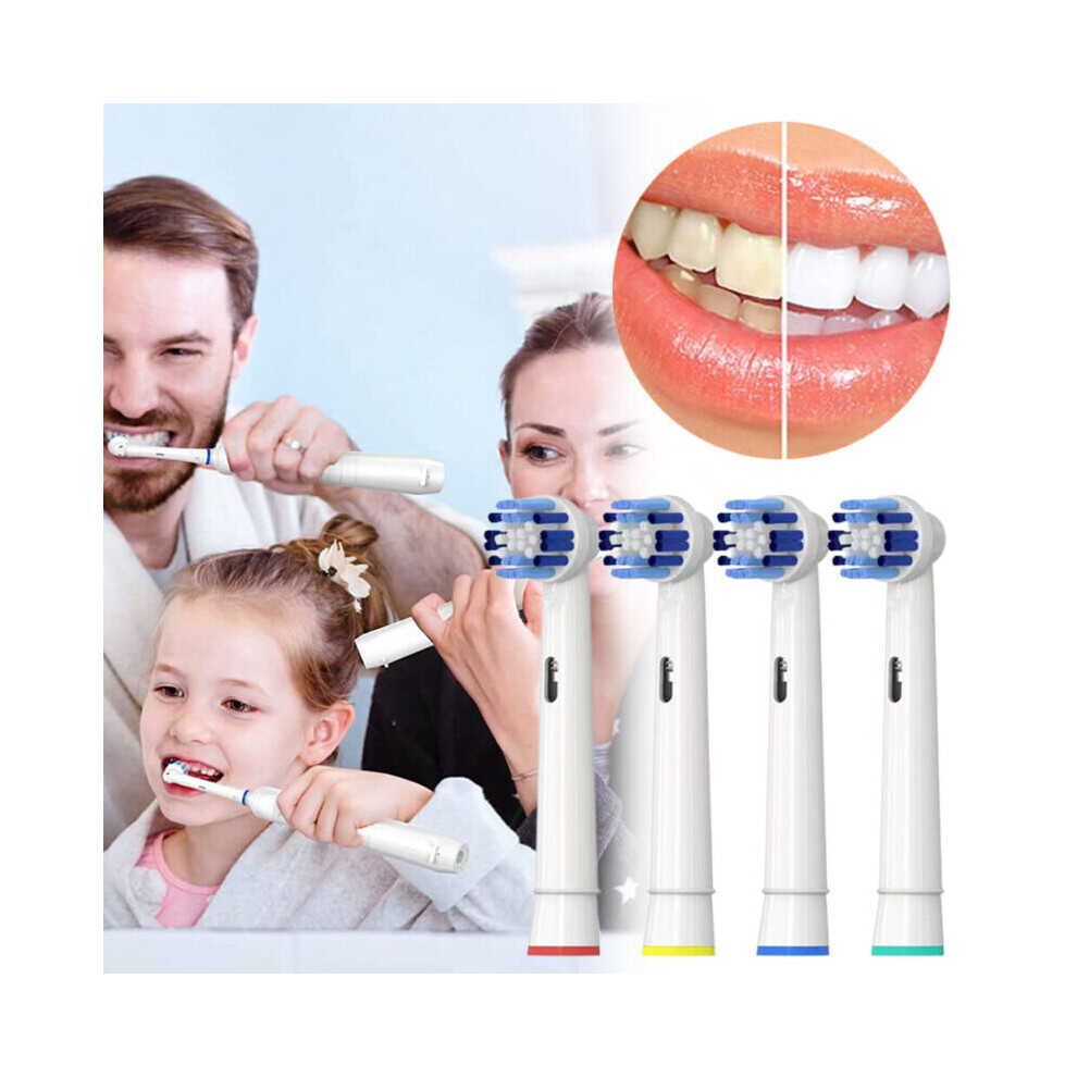 (4 Pcs) Replacement Toothbrush Heads Compatible With Oral-B Braun, 4Pcs/8Pcs Electric Toothbrush Heads, Precision Refills Clean Brush Heads, Sensitive