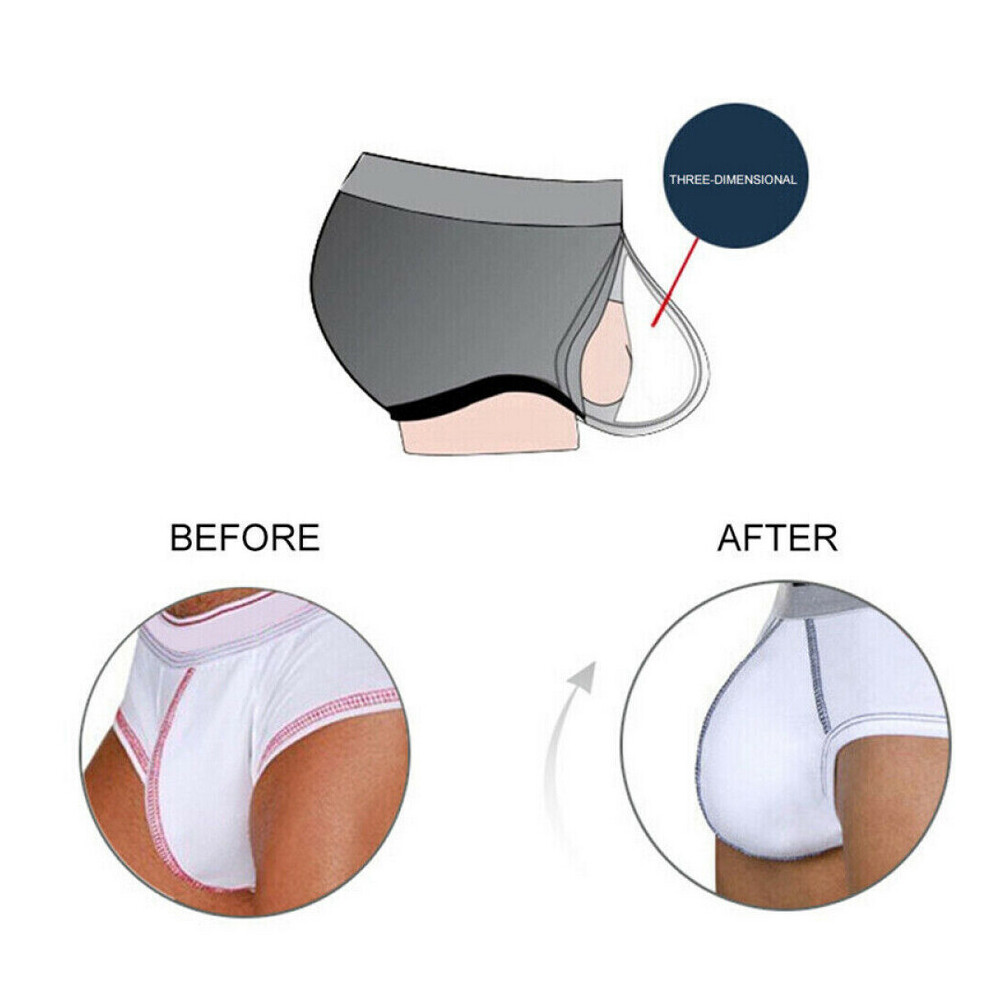 Black, 1PCS) Mens sponge pad Underwear Cup Pouch Bulge Enhancer on