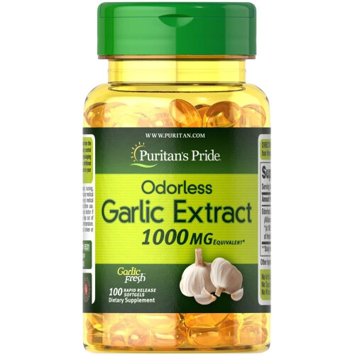 Puritan's Pride Odorless Garlic Extract 1000mg Softgels 100's